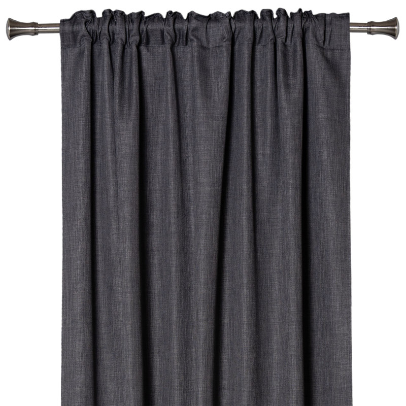 Zasłona z taśmą LENZA,140x260, kolor ciemnoszary