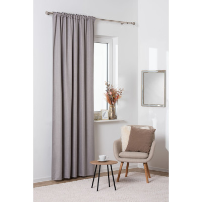 Zasłona z taśmą LENZA,140x260, kolor jasnoszary