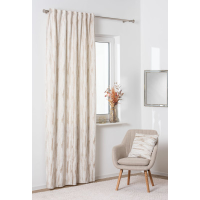 Zasłona z taśmą LUXA 140x260 cm, kolor beżowy