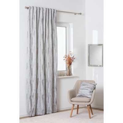 Zasłona z taśmą LUXA 140x260 cm, kolor szary