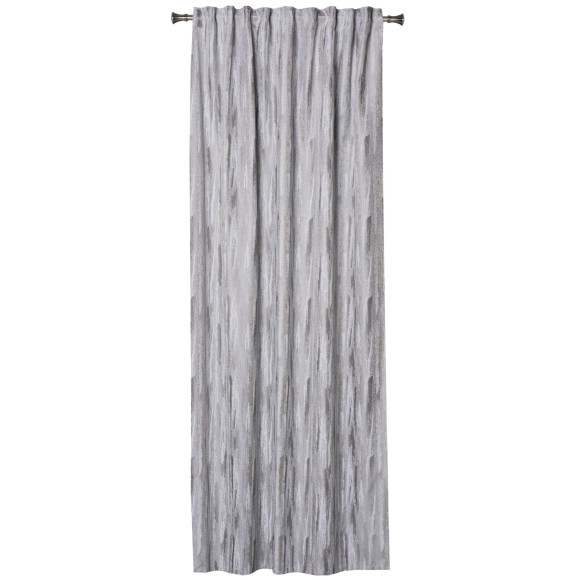 Zasłona z taśmą LUXA 140x260 cm, kolor szary