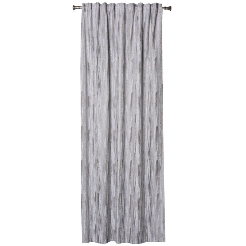 Zasłona z taśmą LUXA 140x260 cm, kolor szary