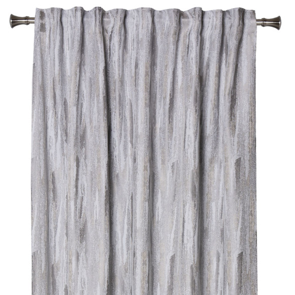 Zasłona z taśmą LUXA 140x260 cm, kolor szary