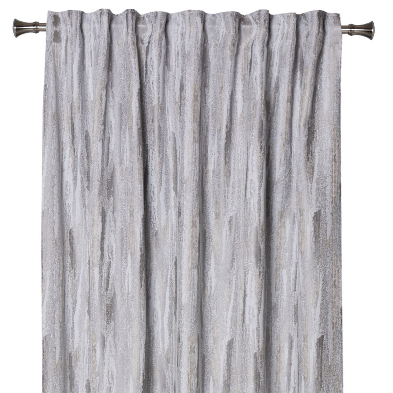 Zasłona z taśmą LUXA 140x260 cm, kolor szary