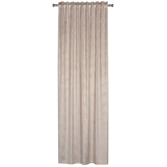 Zasłona z taśmą PAVO,140x260 cm, kolor beżowo-złoty