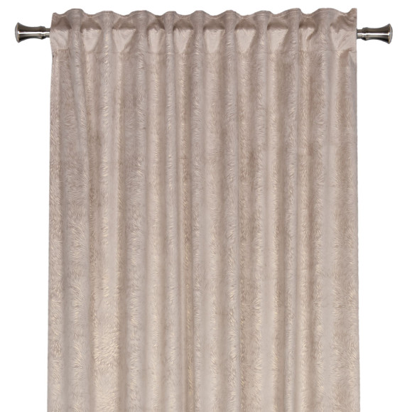 Zasłona z taśmą PAVO,140x260 cm, kolor beżowo-złoty