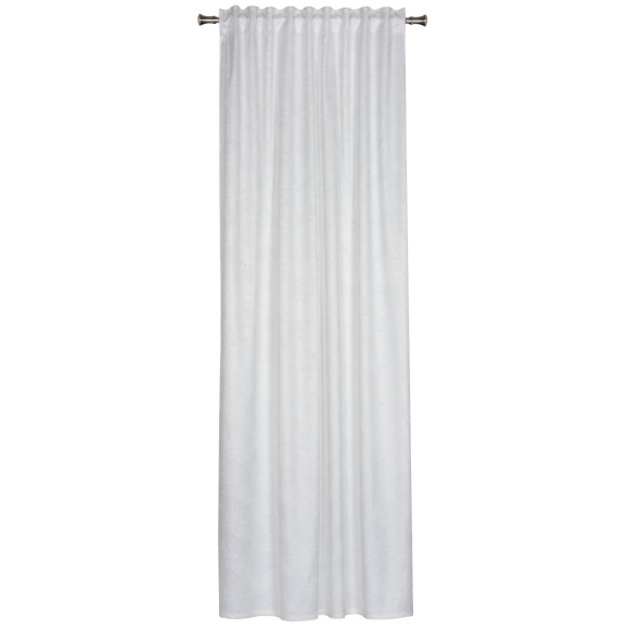 Zasłona z taśmą PAVO,140x260 cm, kolor biało-złoty