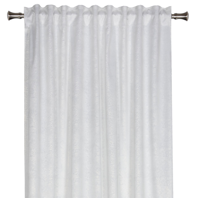 Zasłona z taśmą PAVO,140x260 cm, kolor biało-złoty