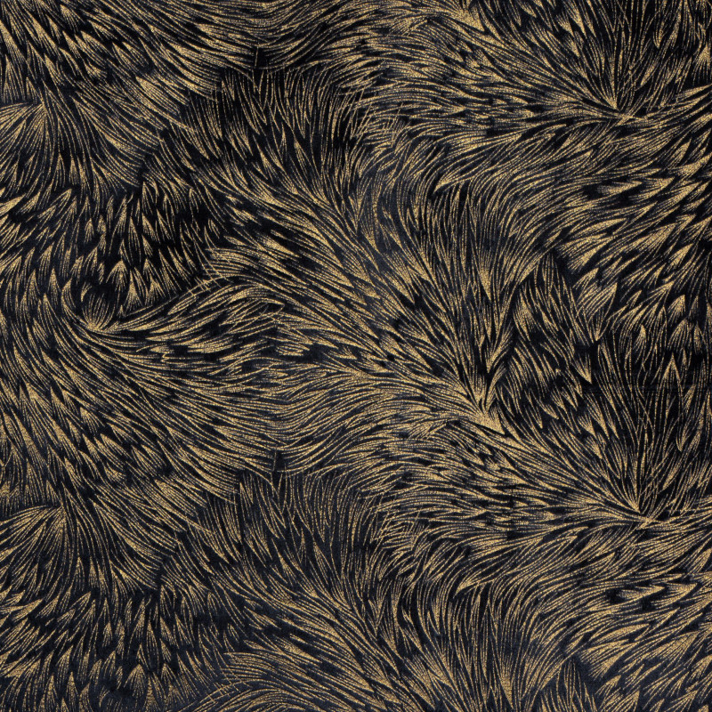 Zasłona z taśmą PAVO,140x260 cm, kolor czarno-złoty