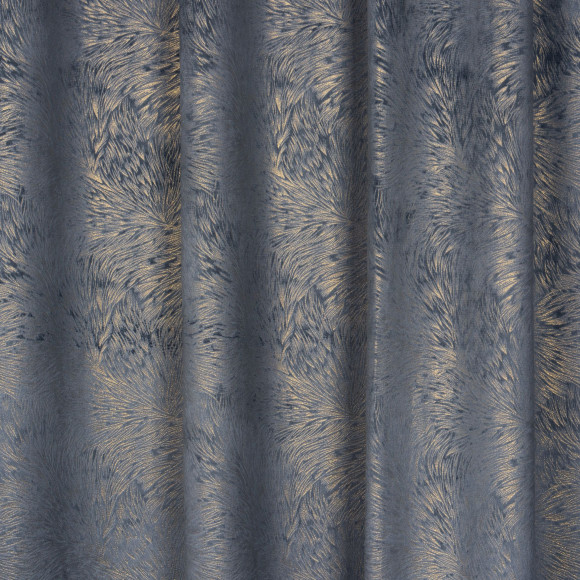 Zasłona z taśmą PAVO,140x260 cm, kolor szaro-złoty