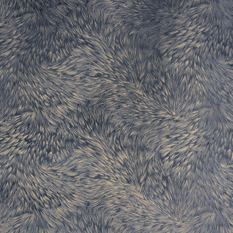 Zasłona z taśmą PAVO,140x260 cm, kolor szaro-złoty