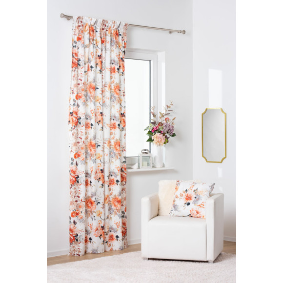 Zasłona z taśmą SARAH 140x260 cm kolor ecru