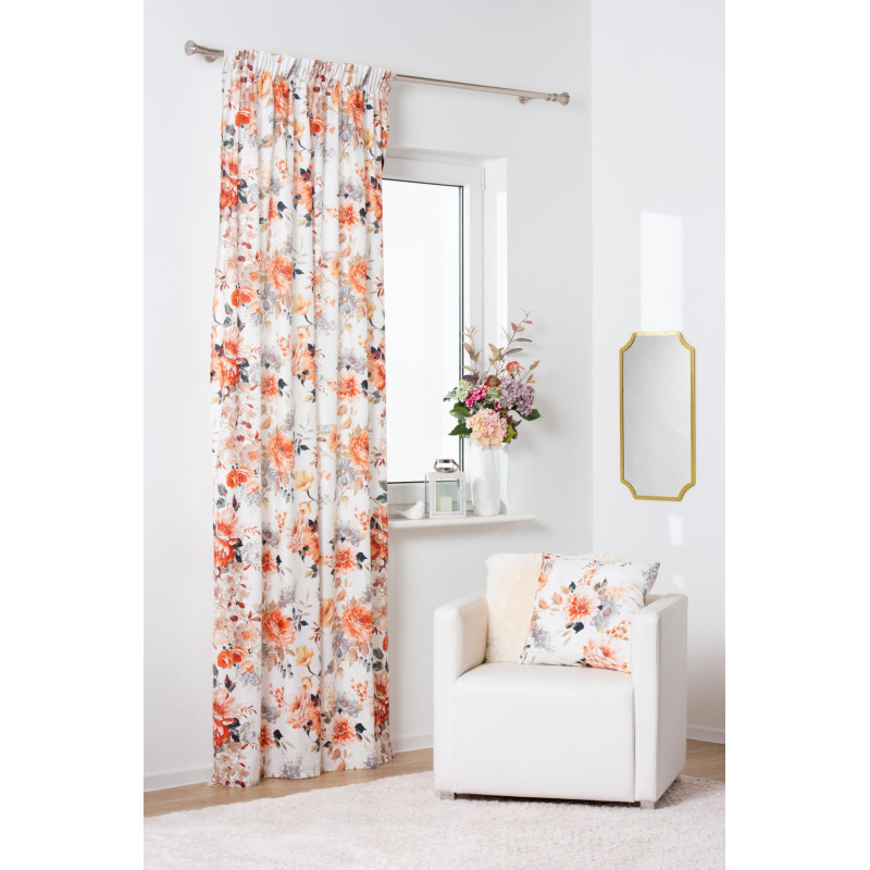 Zasłona z taśmą SARAH 140x260 cm kolor ecru