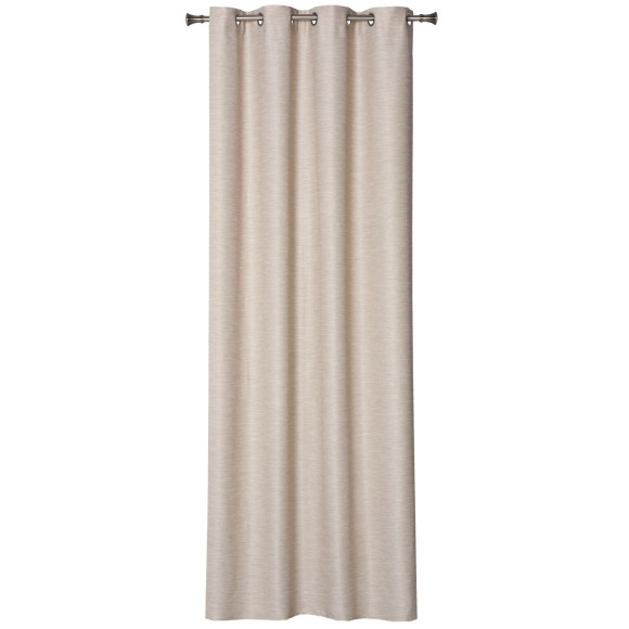 Zasłona z kółkami TESSU 140x260cm, kolor beżowy