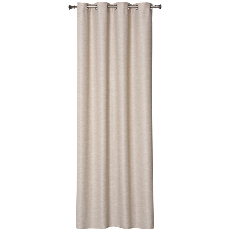 Zasłona z kółkami TESSU 140x260cm, kolor beżowy