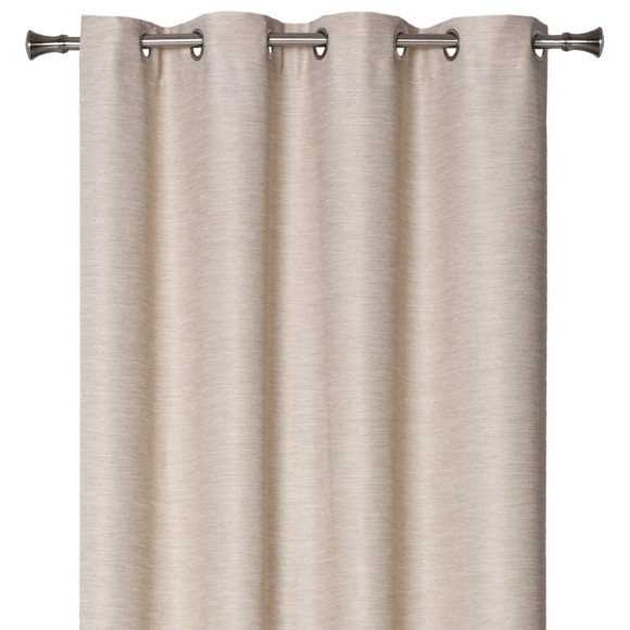 Zasłona z kółkami TESSU 140x260cm, kolor beżowy