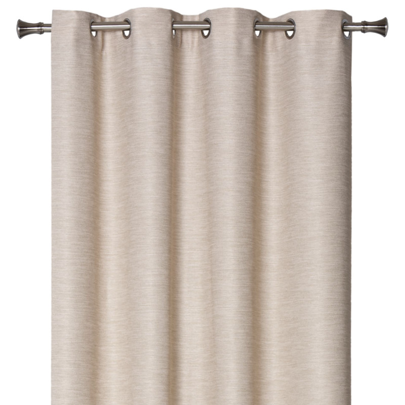 Zasłona z kółkami TESSU 140x260cm, kolor beżowy