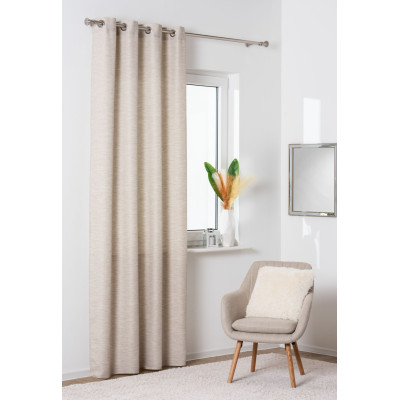 Zasłona z kółkami TESSU 140x260cm, kolor jasnoszary