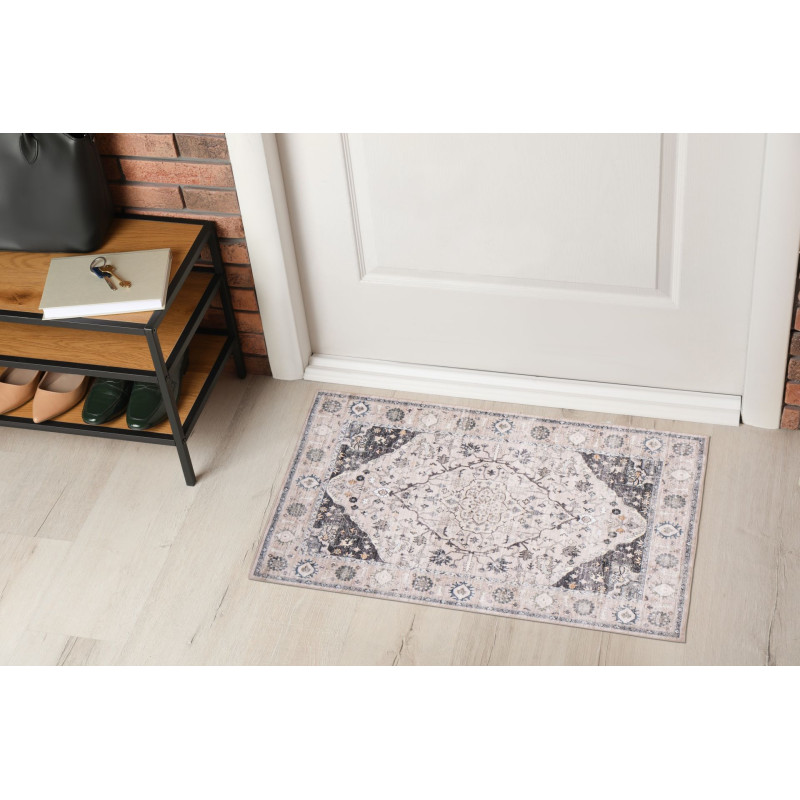 Dywan druk. Kanoya,mikrofibra,50x80cm,beżowy