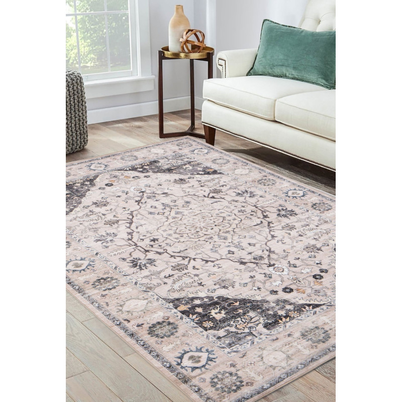 Dywan druk. Kanoya,mikrofibra,120x160cm,beżowy