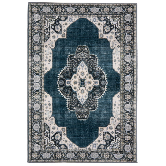 Dywan druk. Seikan,mikrofibra,120x160cm,niebieski