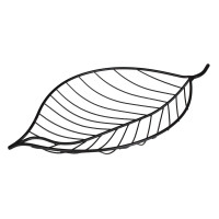 Dekoracja stojąca FOGLIA 39x22x5cm,metal kolor cza