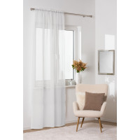 Firana z taśmą DAFNE 140x260cm kolor biały