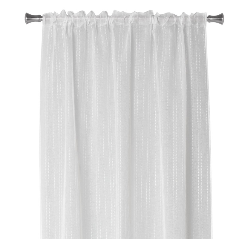 Firana z taśmą DAFNE 140x260cm kolor biały