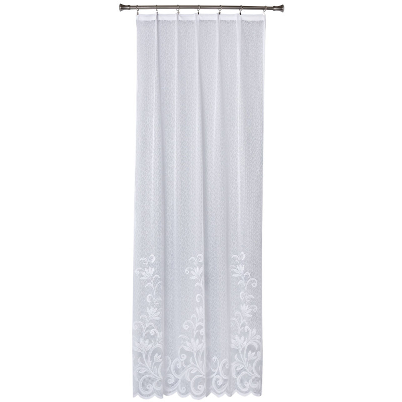 Firana żakardowa balkon DEMI,140/250 cm, kolor biały