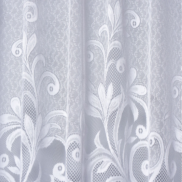 Firana żakardowa balkon DEMI,140/250 cm, kolor biały