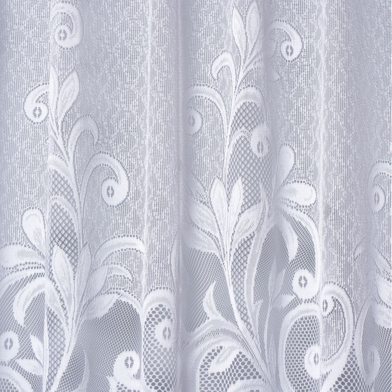 Firana żakardowa balkon DEMI,140/250 cm, kolor biały