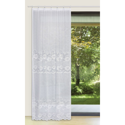 Firana żakardowa balkon NINA,140/250 cm, kolor biały