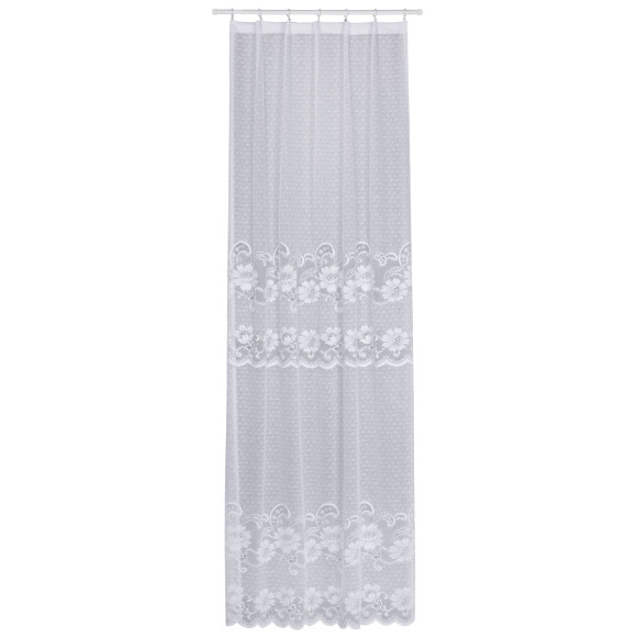 Firana żakardowa balkon NINA,140/250 cm, kolor biały