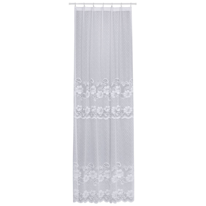 Firana żakardowa balkon NINA,140/250 cm, kolor biały