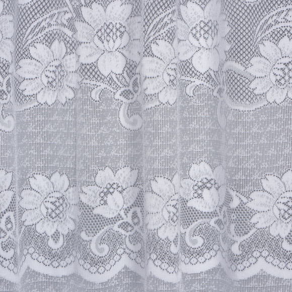 Firana żakardowa balkon NINA,140/250 cm, kolor biały