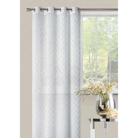 Firanka z kółkami VEZZA, 140/260, kol biały