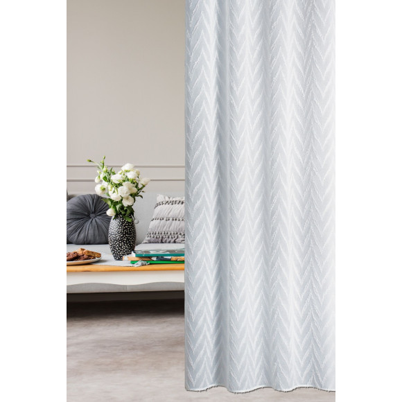 Firanka z kółkami VEZZA, 140/260, kol biały