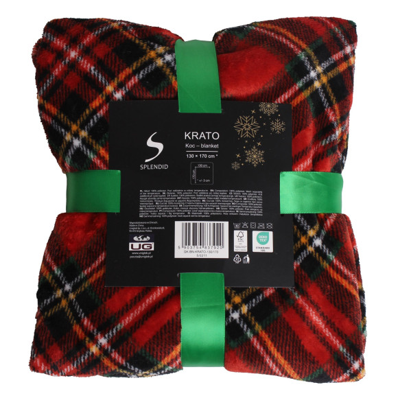 Koc świąteczny KRATO rozmiar 130/170cm