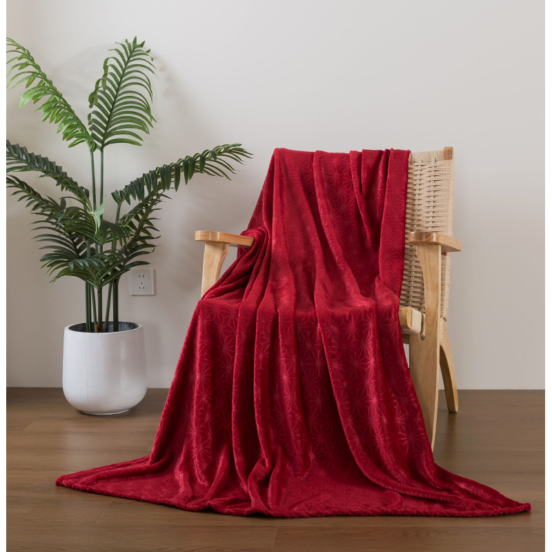 Koc świąteczny STELLO roz.130/170cm-czerwony