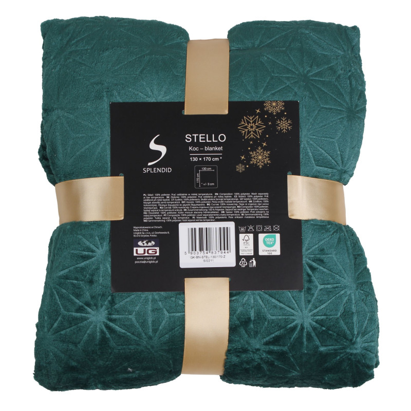 Koc świąteczny STELLO roz.130/170cm-zielony