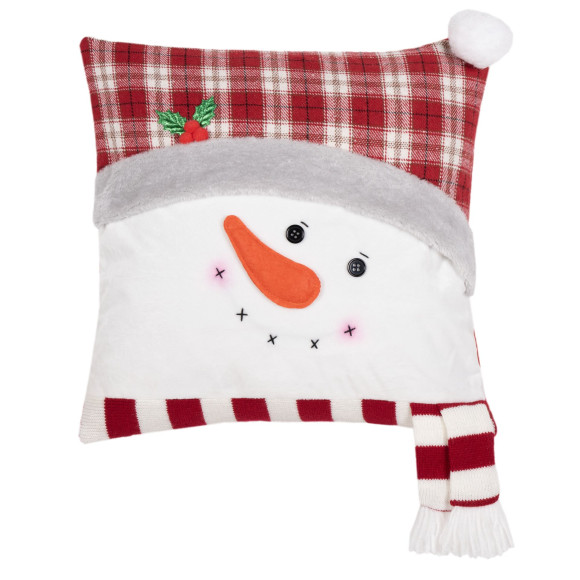 Poduszka NIVI 40x40 cm, kolor biało-czerwony