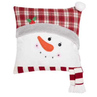 Poduszka NIVI 40x40 cm, kolor biało-czerwony