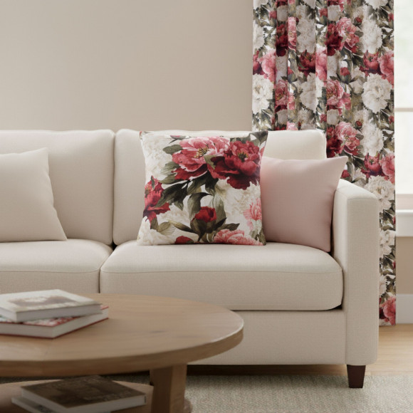 Poszewka PIVOINE 45x45 cm, kolor w kwiaty