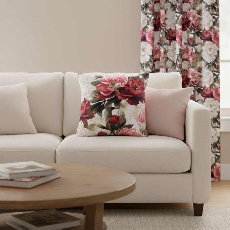 Poszewka PIVOINE 45x45 cm, kolor w kwiaty