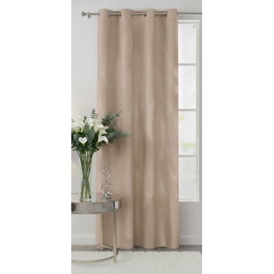 Zasłona z kółkami BRILL 140x250cm, kolor beżowy