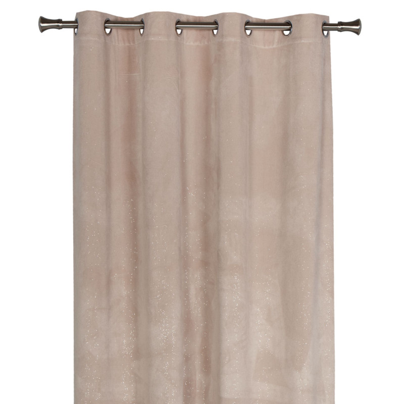 Zasłona z kółkami BRILL 140x250cm, kolor beżowy