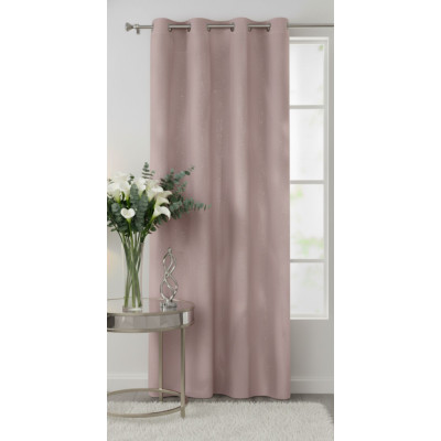 Zasłona z kółkami BRILL 140x250cm, kolor pudrowy róż