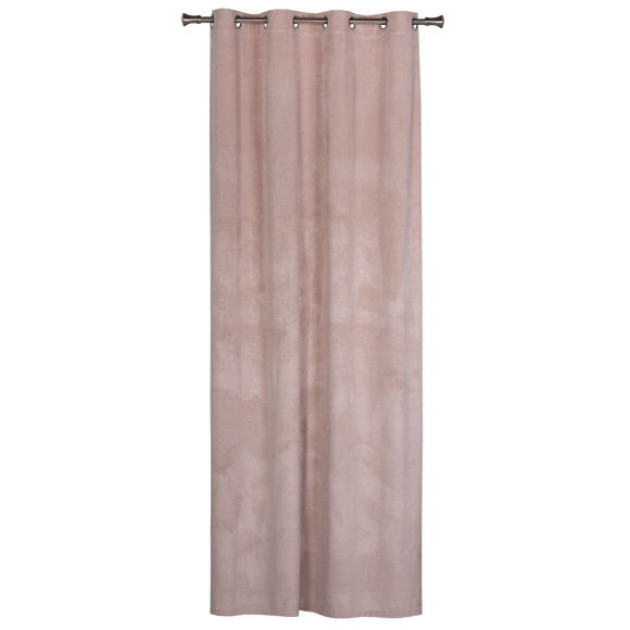 Zasłona z kółkami BRILL 140x250cm, kolor pudrowy róż