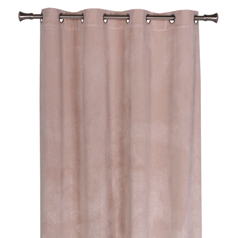 Zasłona z kółkami BRILL 140x250cm, kolor pudrowy róż