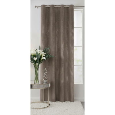 Zasłona z kółkami BRILL 140x250cm, kolor taupe